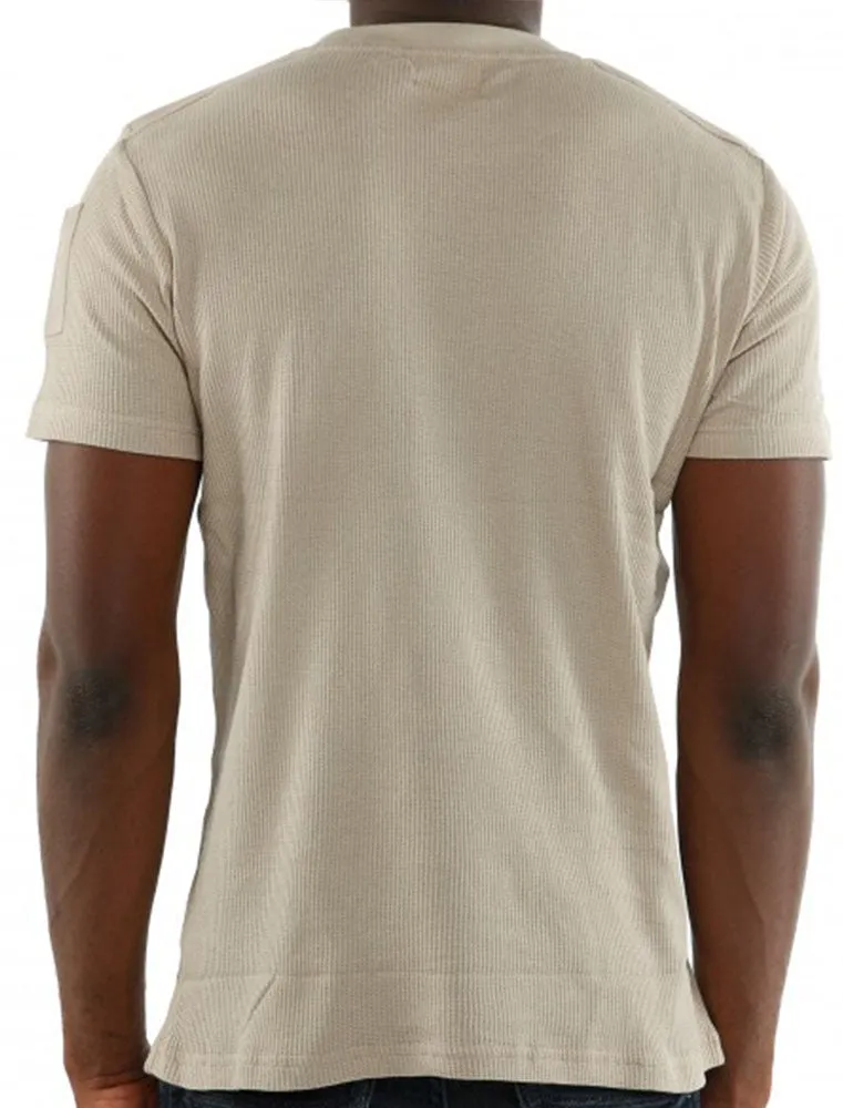 Invade Textured Crew Neck T-Shirt in Mushroom sold by Tokyo Laundry product image thumbnail 2