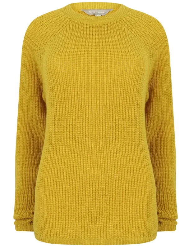 Bilberry Crew Neck Fisherman Knit Jumper In Cress Green - Tokyo Laundry sold by Tokyo Laundry