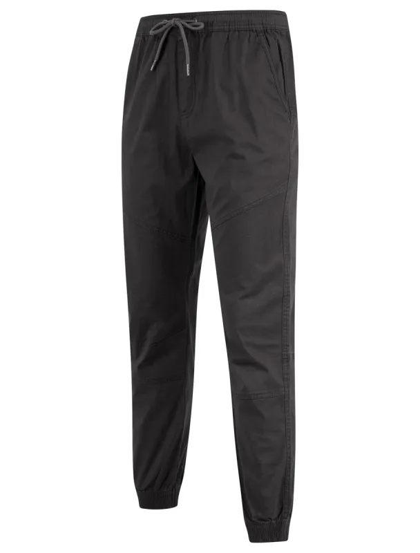 Portmany 2 Stretch Cotton Twill Cuffed Cargo Jogger Pants in Asphalt Grey - Tokyo Laundry sold by Tokyo Laundry