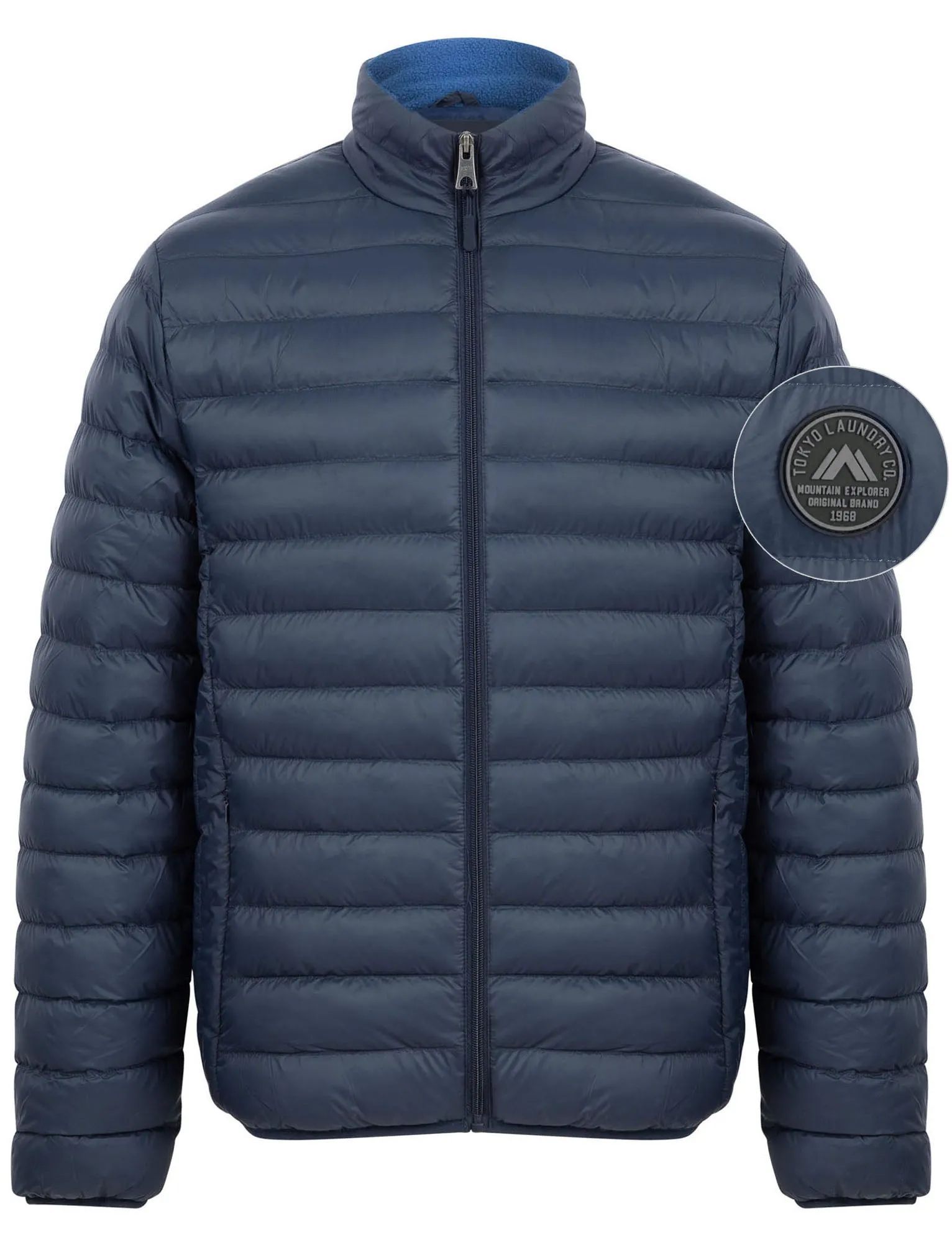 Inigo Funnel Neck Quilted Puffer Jacket in Sky Captain Navy - Tokyo Laundry sold by Tokyo Laundry