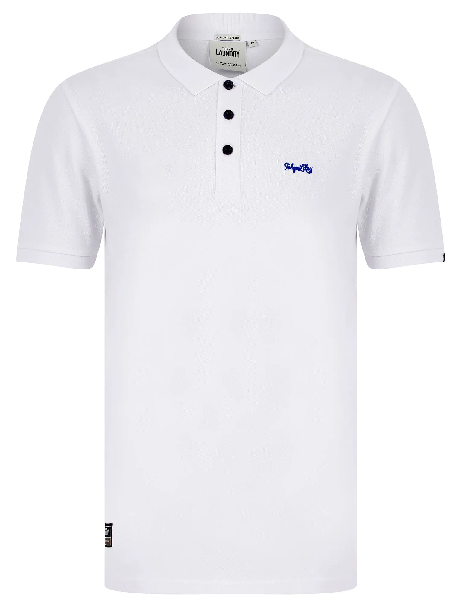 Reeves (2 Pack) Signature Cotton Pique Polo Shirt in Sea Of Belize / Optic White - Tokyo Laundry sold by Tokyo Laundry product image thumbnail 5