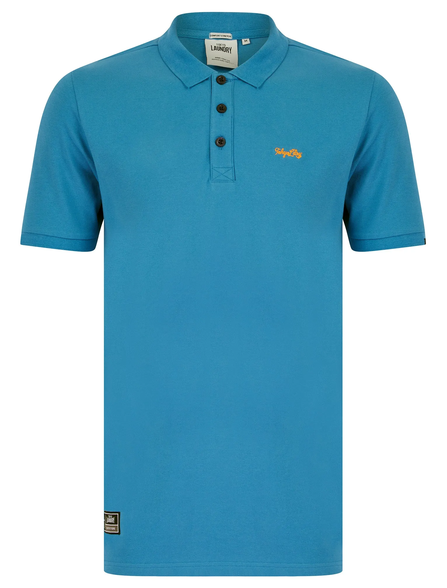 Reeves (2 Pack) Signature Cotton Pique Polo Shirt in Sea Of Belize / Optic White - Tokyo Laundry sold by Tokyo Laundry product image thumbnail 2