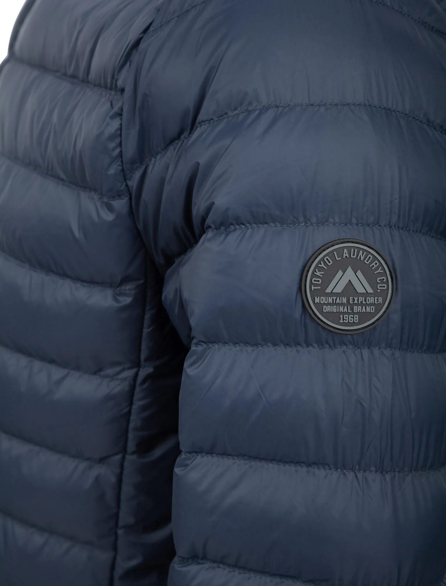 Inigo Funnel Neck Quilted Puffer Jacket in Sky Captain Navy - Tokyo Laundry sold by Tokyo Laundry product image thumbnail 4