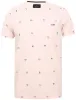 Mikio Symbol Print Cotton Slub T-Shirt with Chest Pocket In Blushing Pink - Dissident sold by Tokyo Laundry