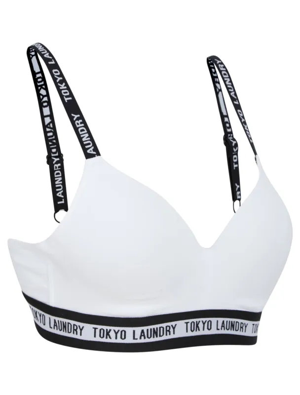 Pegasi Non-Wired Full Cup Soft Padded Cotton Bra in Optic White - Tokyo Laundry sold by Tokyo Laundry