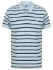 Packham Striped Cotton Pique Polo Shirt In Angel Falls Blue - Le Shark sold by Tokyo Laundry
