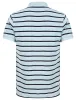 Packham Striped Cotton Pique Polo Shirt In Angel Falls Blue - Le Shark sold by Tokyo Laundry