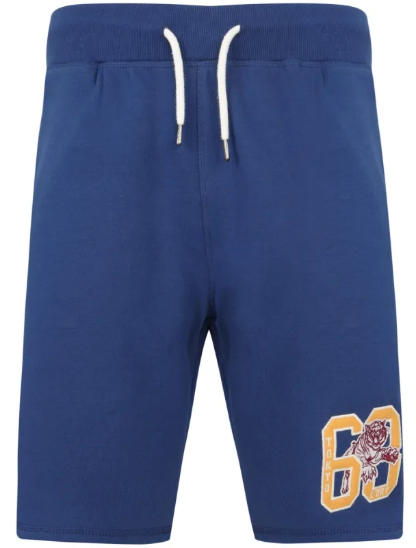 Portland Bay Applique Jogger Shorts In Sodalite Blue - Tokyo Laundry sold by Tokyo Laundry