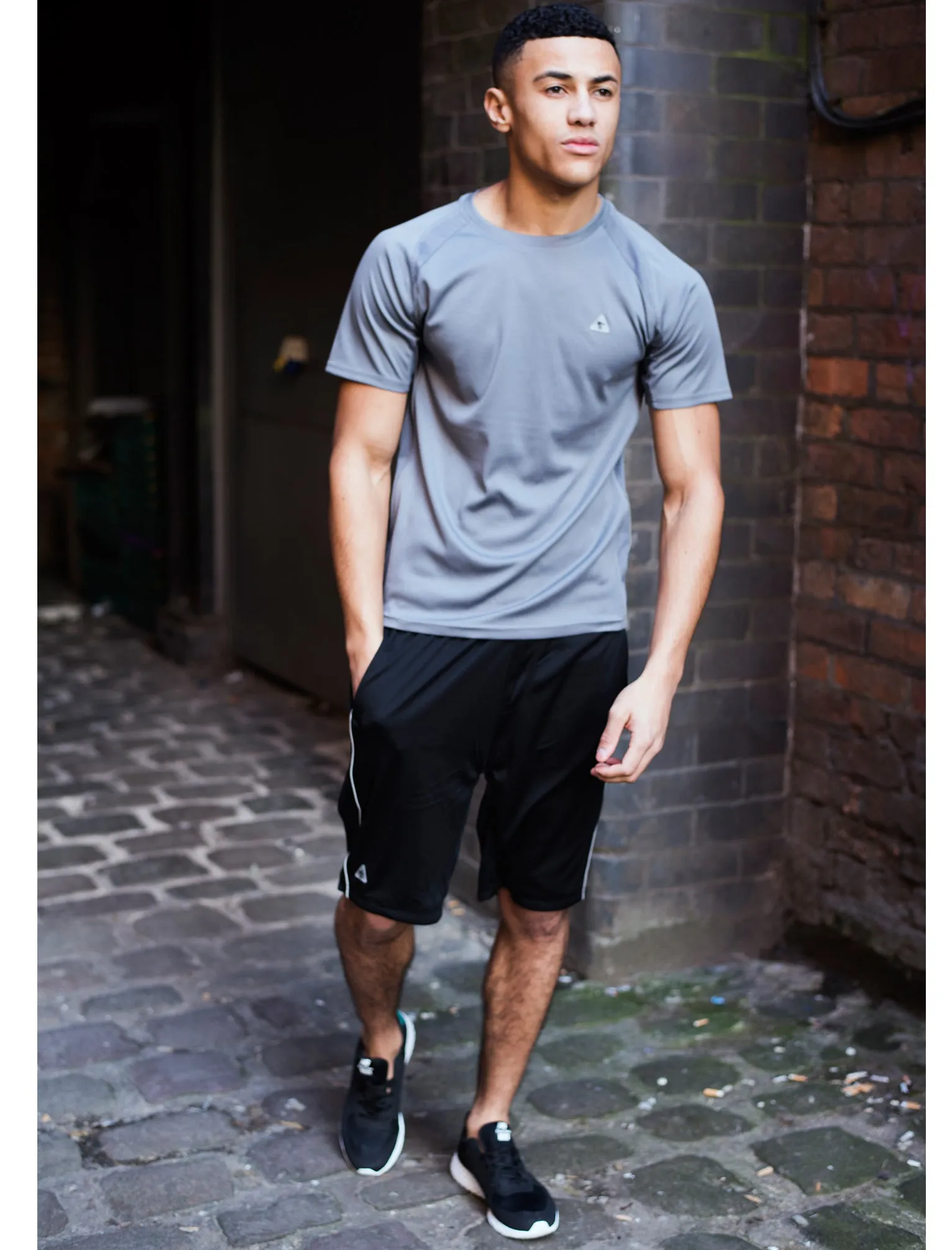 Hilburn Mesh Insert Shorts in Black - Dissident sold by Tokyo Laundry product image thumbnail 2