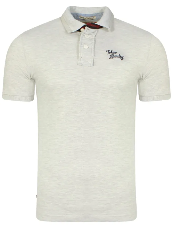 Mora Cove Polo Shirt in Oatgrey Marl - Tokyo Laundry made by Tokyo Laundry