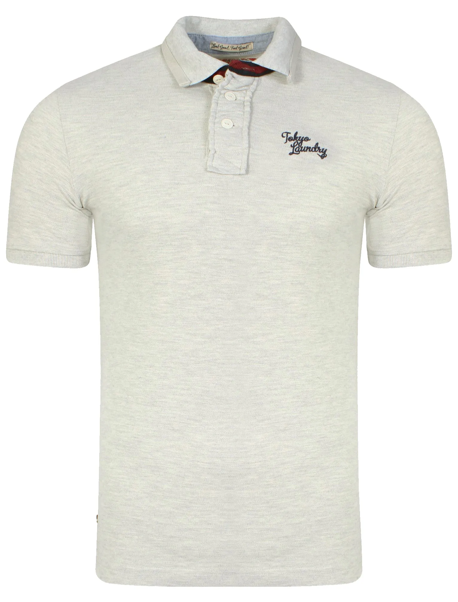 Mora Cove Polo Shirt in Oatgrey Marl - Tokyo Laundry sold by Tokyo Laundry