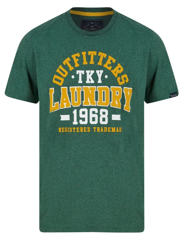 Edit Motif Cotton Jersey Grindle T-Shirt in Green - Tokyo Laundry sold by Tokyo Laundry