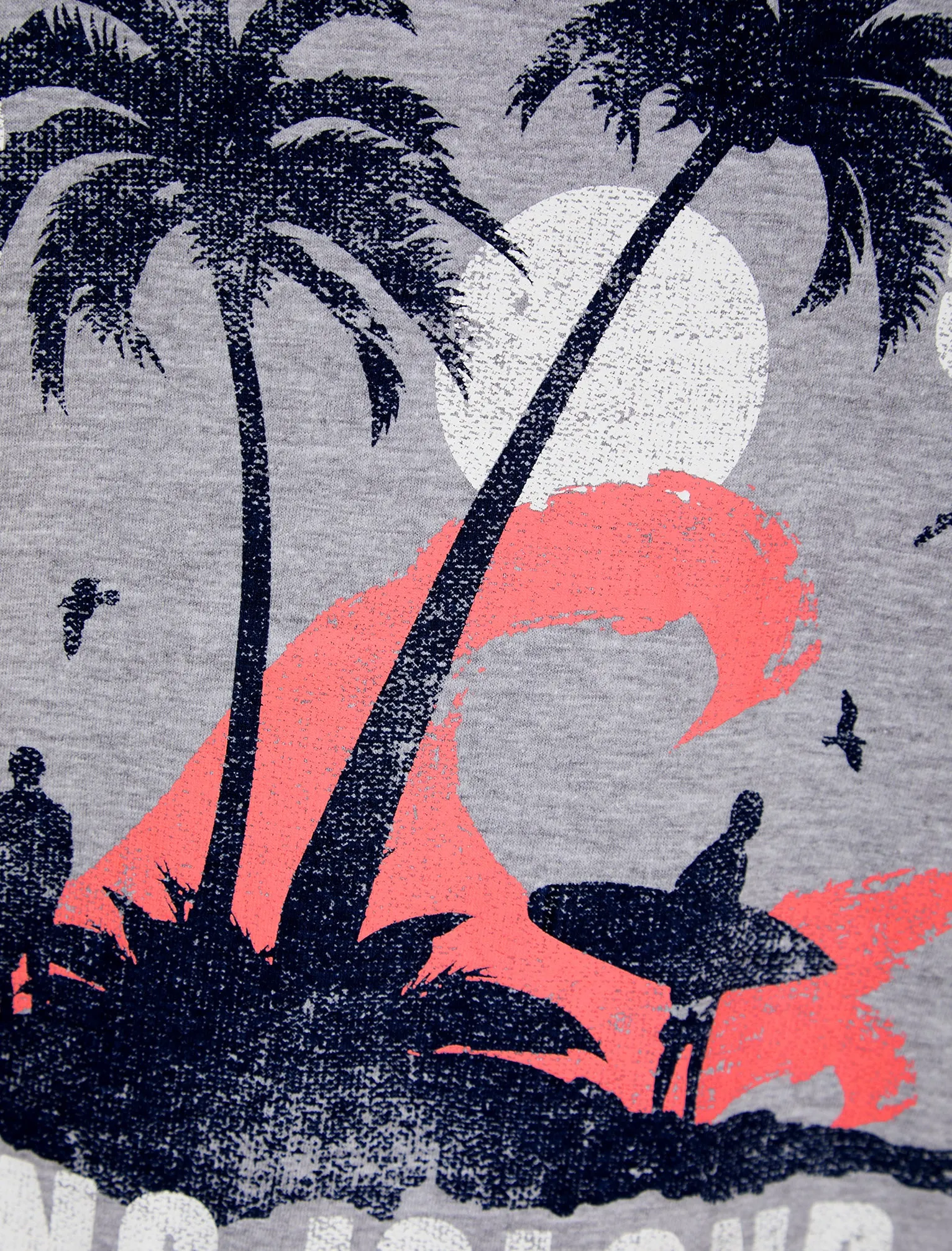 Montauk Motif Cotton Jersey T-Shirt in Light Grey Marl - South Shore sold by Tokyo Laundry product image thumbnail 3