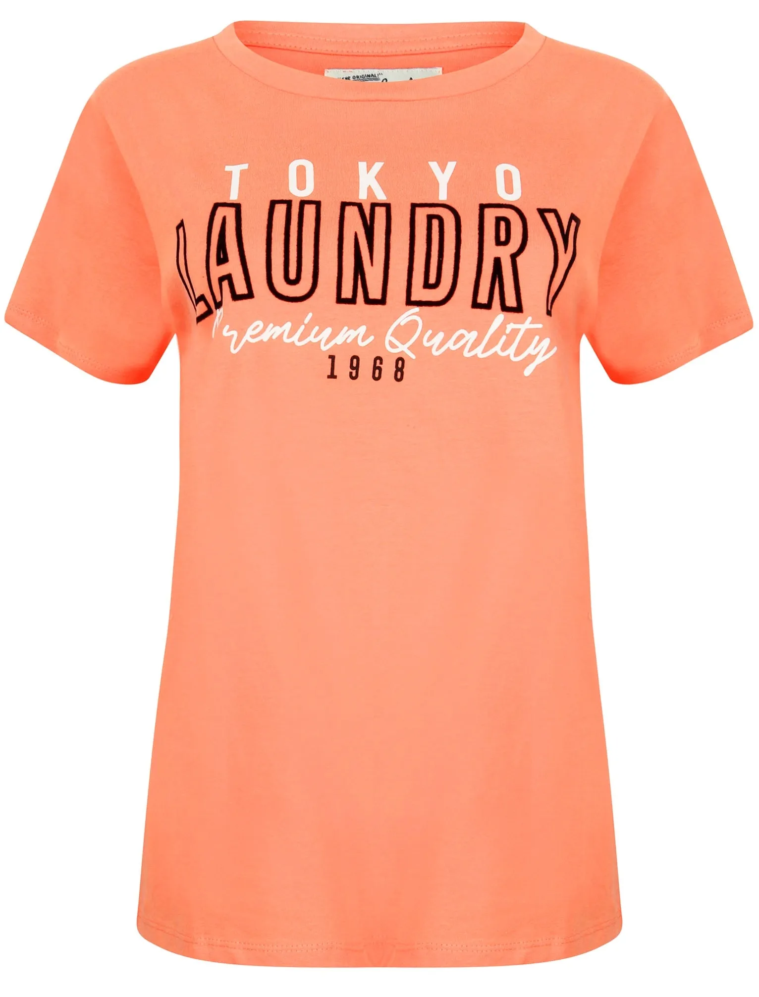 Nikita Motif Cotton Jersey T-Shirt In Sweet Peach - Tokyo Laundry sold by Tokyo Laundry