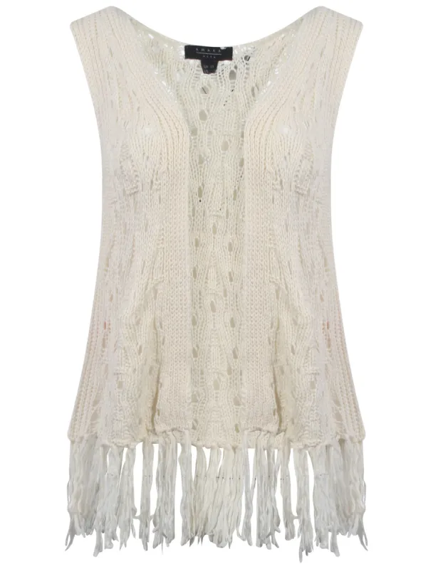 Amara Reya Patti white cardigan sold by Tokyo Laundry