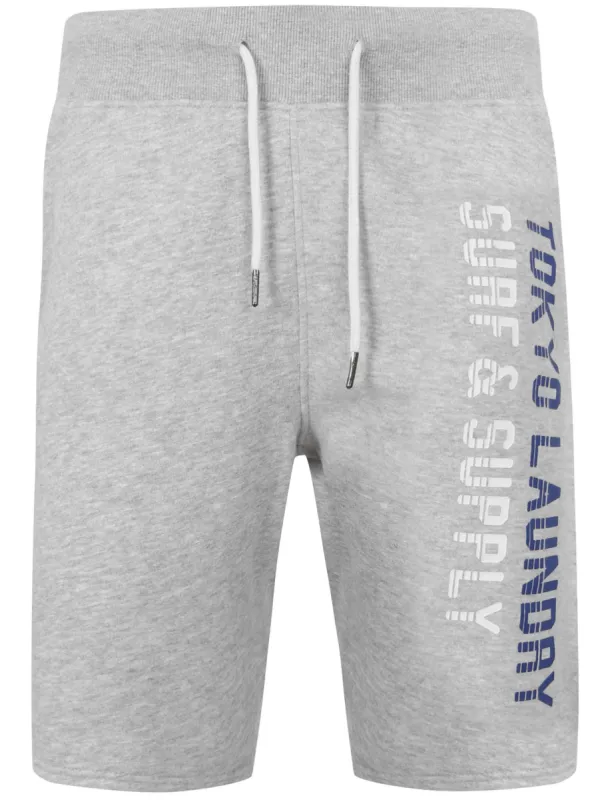 Pella Brush Back Fleece Jogger Shorts In Light Grey Marl - Tokyo Laundry sold by Tokyo Laundry