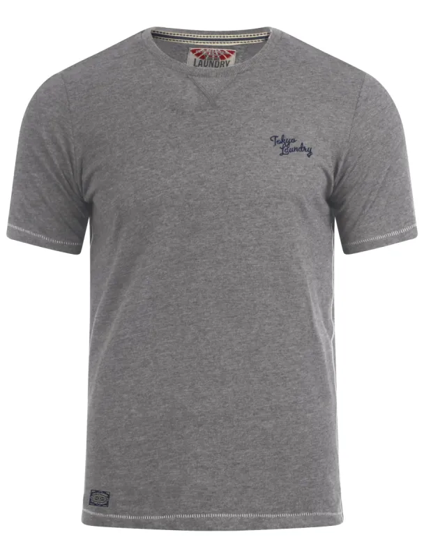 Charnwood Crew Neck T-shirt in Mid Grey Marl - Tokyo Laundry sold by Tokyo Laundry