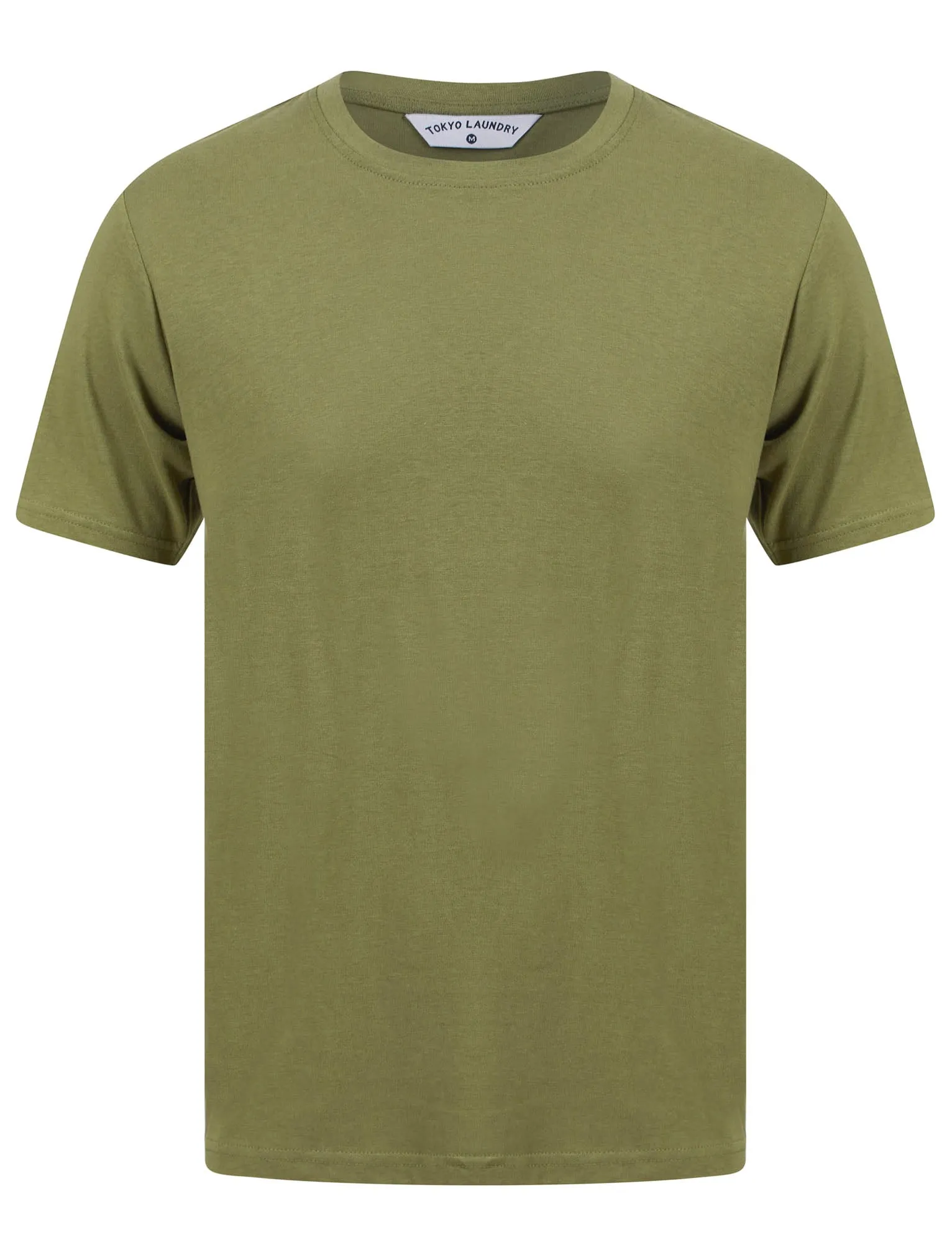 Spectre (5 Pack) Crew Neck Cotton T-Shirts in Black / Light Grey Marl / Winetasting / Lichen Green / Navy - Tokyo Laundry sold by Tokyo Laundry product image thumbnail 4