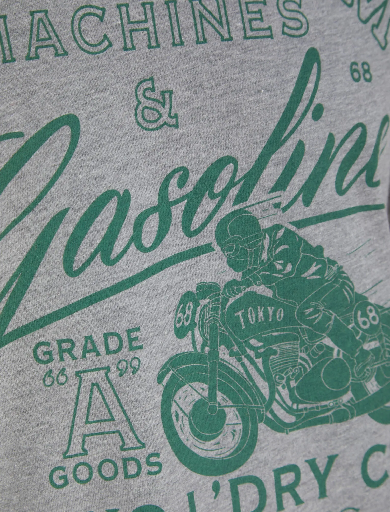 Machines Motif Cotton Jersey T-Shirt In Mid Grey Marl - Tokyo Laundry sold by Tokyo Laundry product image thumbnail 3