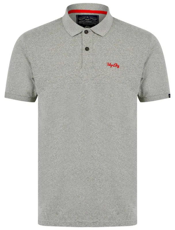 Kieran Grindle Cotton Blend Jersey Polo Shirt in Light Grey - Tokyo Laundry sold by Tokyo Laundry