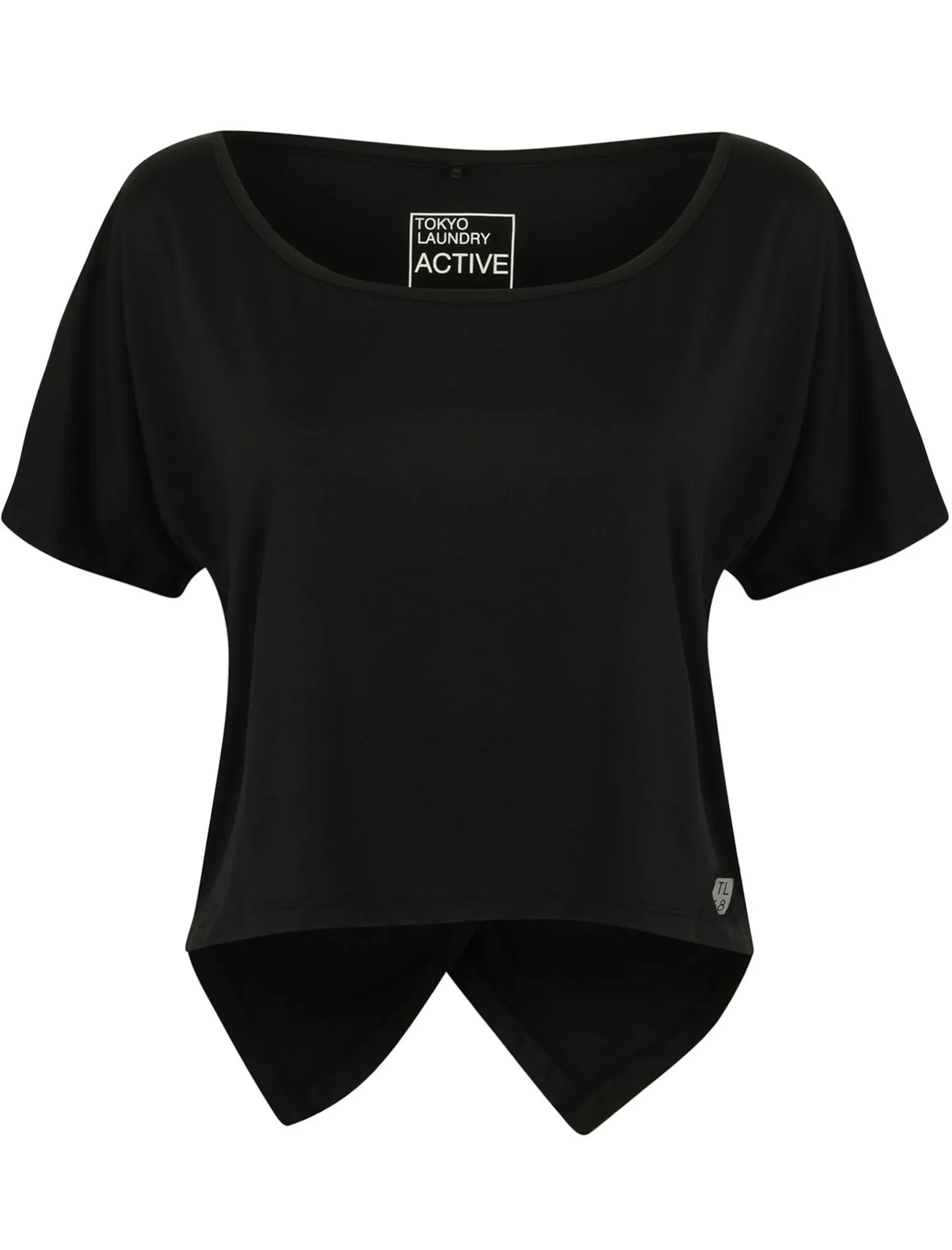 Ellie Crossover Back Cropped Sports Top in Black - Tokyo Laundry Active sold by Tokyo Laundry product image thumbnail 3