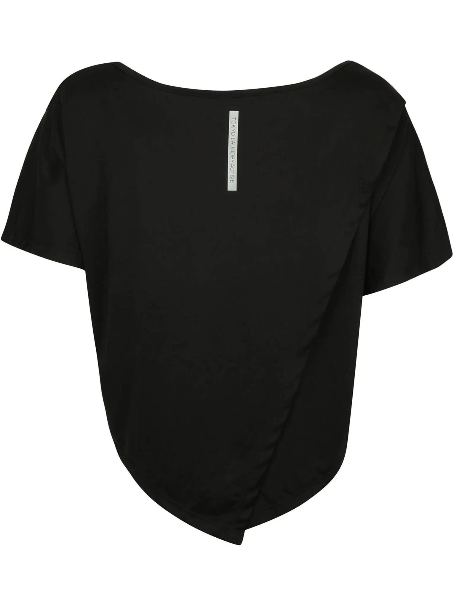 Ellie Crossover Back Cropped Sports Top in Black - Tokyo Laundry Active sold by Tokyo Laundry product image thumbnail 4