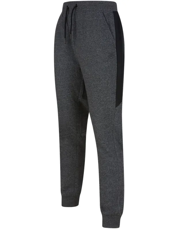 Perrins Grindle Brushback Fleece Cuffed Joggers in Black - Dissident sold by Tokyo Laundry