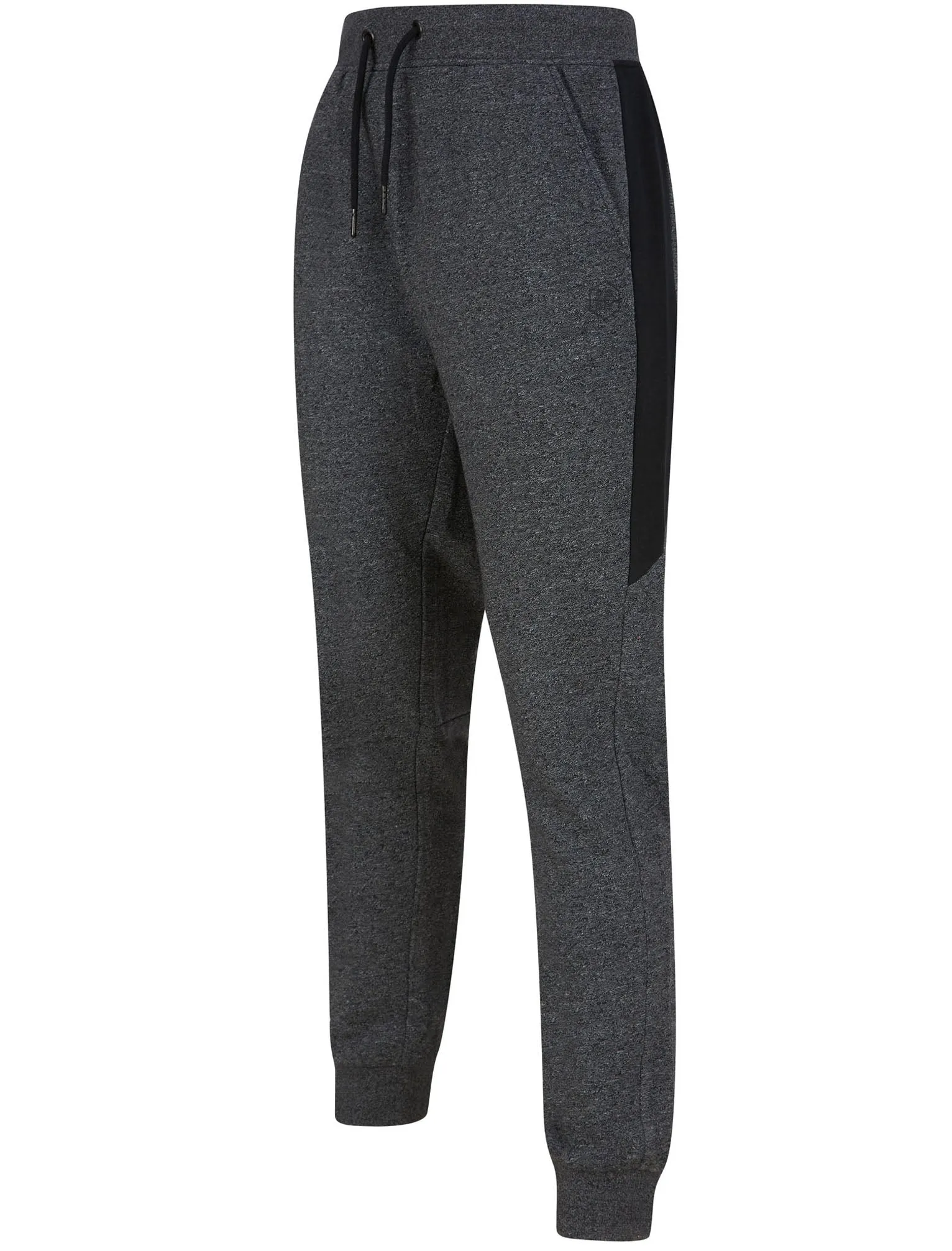 Perrins Grindle Brushback Fleece Cuffed Joggers in Black - Dissident sold by Tokyo Laundry