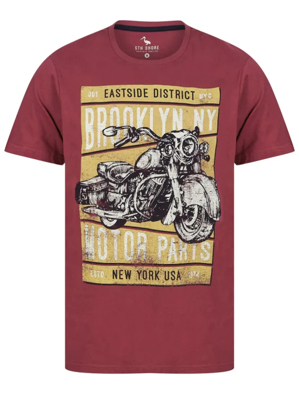 Eastside Motif Cotton Jersey T-Shirt in Rhododendron - South Shore sold by Tokyo Laundry