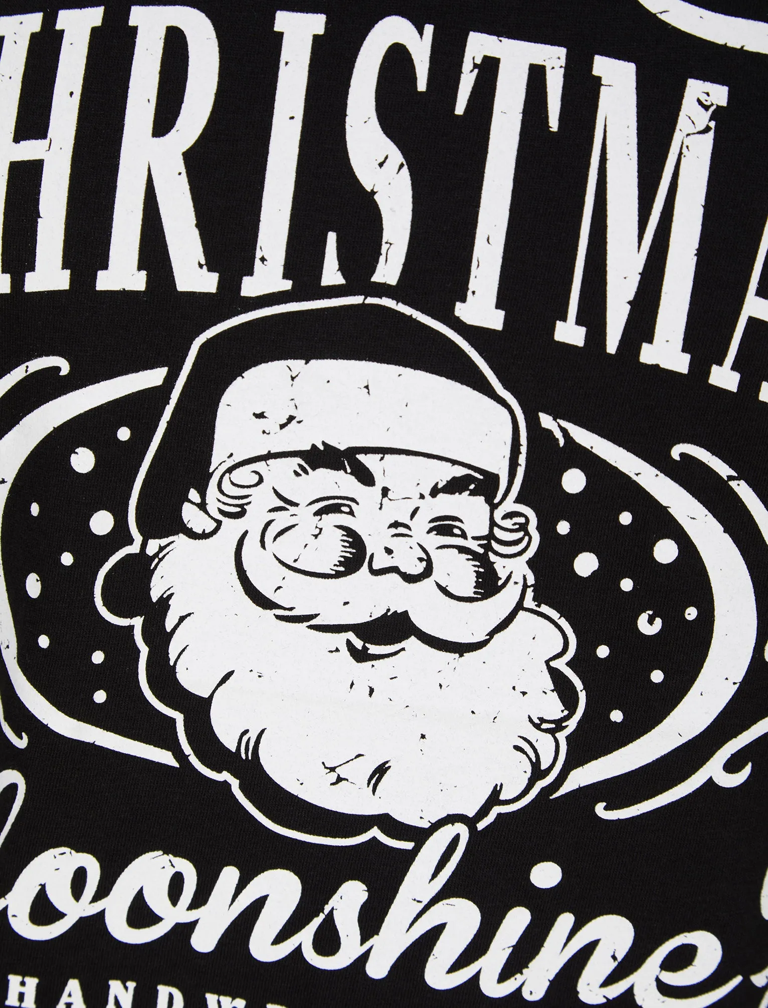 Men's Xmas Bourbon Motif Novelty Cotton Christmas T-Shirt in Jet Black - Merry Christmas sold by Tokyo Laundry product image thumbnail 3