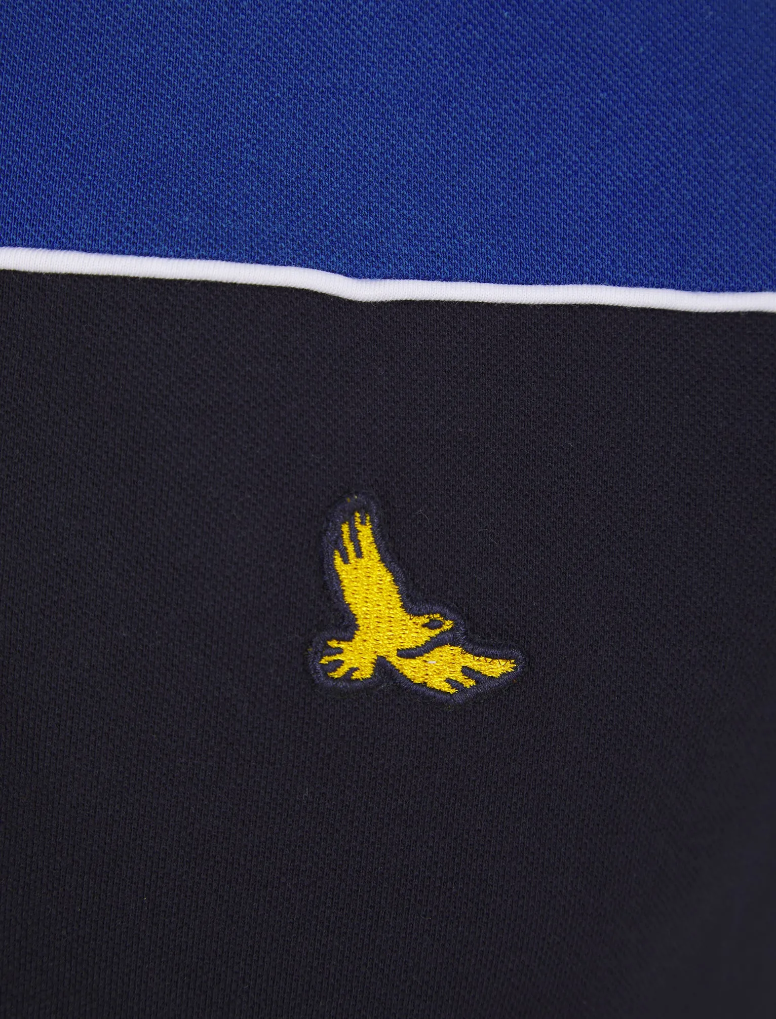 Gladstone Colour Block Pique Polo Shirt in True Blue - Kensington Eastside sold by Tokyo Laundry product image thumbnail 3