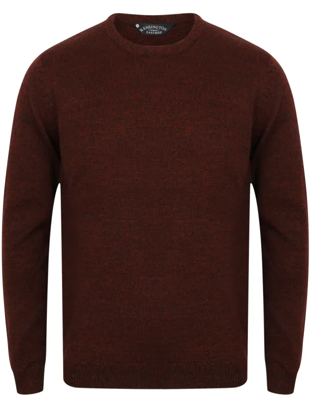 Hale Crew Neck Wool Blend Jumper In Black / Oxblood - Kensington Eastside sold by Tokyo Laundry