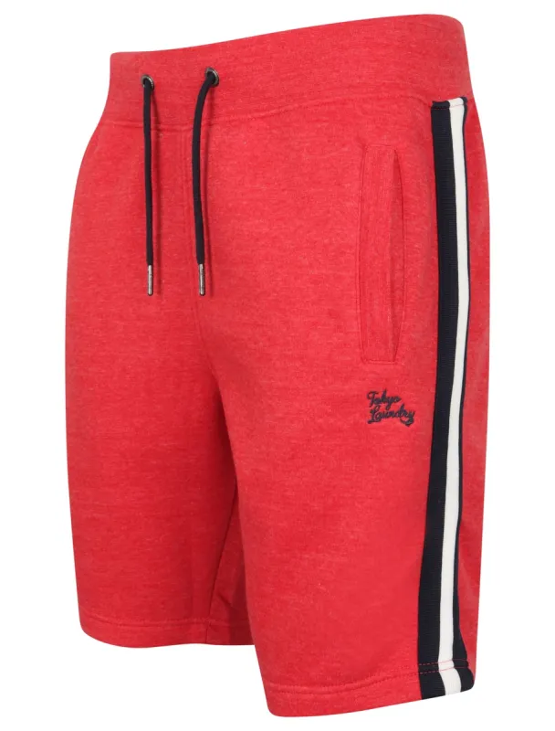 Winfield Cove Jogger Shorts with Side Tape Detail In Tokyo Red Marl - Tokyo Laundry sold by Tokyo Laundry