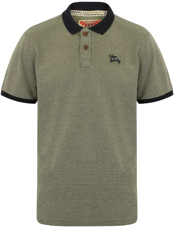 Roma Springs Pique Polo Shirt in Olivine Khaki - Tokyo Laundry sold by Tokyo Laundry