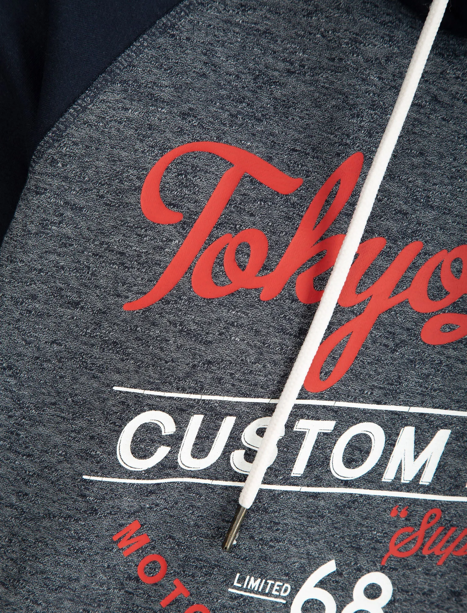 Dawson Raglan Sleeve Brushback Fleece Pullover Hoodie in Sky Captain Navy Siro - Tokyo Laundry sold by Tokyo Laundry product image thumbnail 3