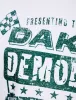 Destruction Derby Motif Cotton Jersey T-Shirt in Bright White - South Shore sold by Tokyo Laundry