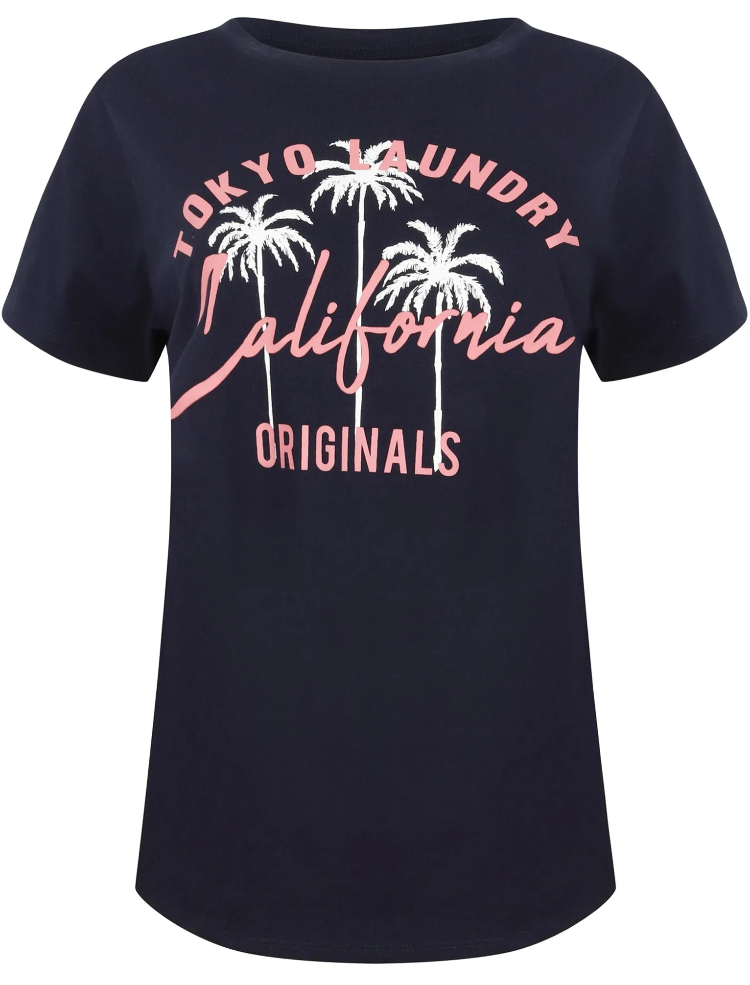 Jemima Crew Neck Cotton Jersey T-Shirt In Peacoat Blue - Tokyo Laundry sold by Tokyo Laundry product image thumbnail 2