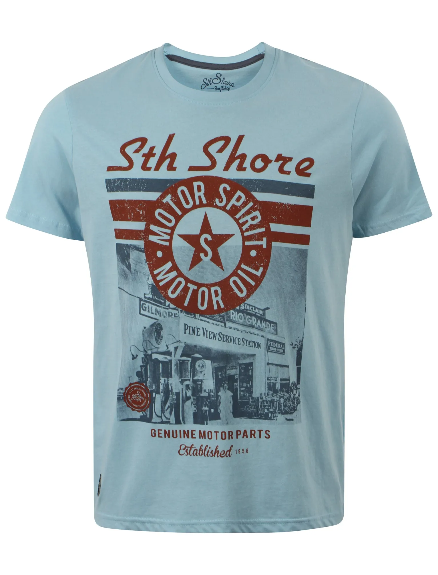 South Shore Motor Spirit blue t-shirt sold by Tokyo Laundry