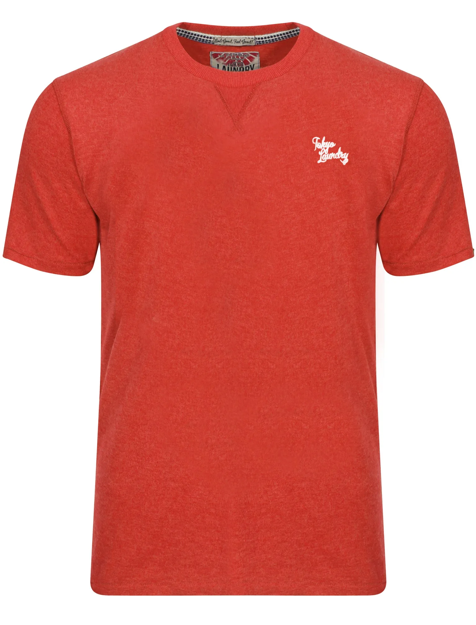 Essential Crew Neck T-Shirt in Tokyo Red Marl - Tokyo Laundry sold by Tokyo Laundry