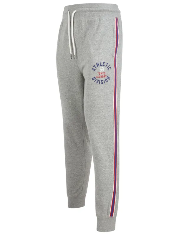 Lawthorn Pant Cuffed Joggers with Tape Detail In Light Grey Marl - Tokyo Laundry sold by Tokyo Laundry