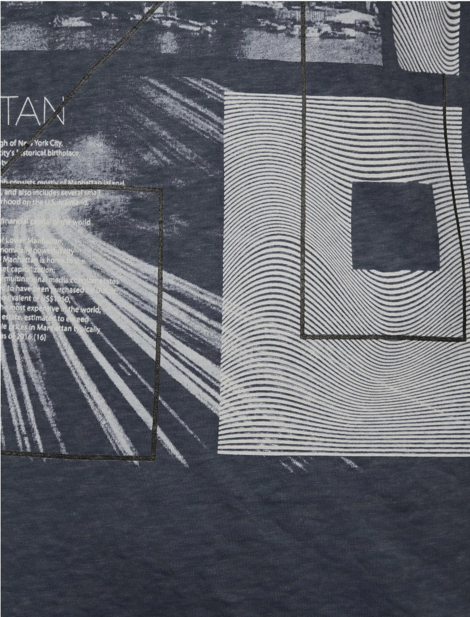 Manhatburn Motif Burnout T-Shirt in Slate Blue - Dissident sold by Tokyo Laundry product image thumbnail 3