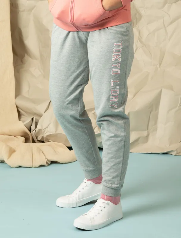 Banya Loopback Fleece Cuffed Joggers in Light Grey Marl - Tokyo Laundry sold by Tokyo Laundry