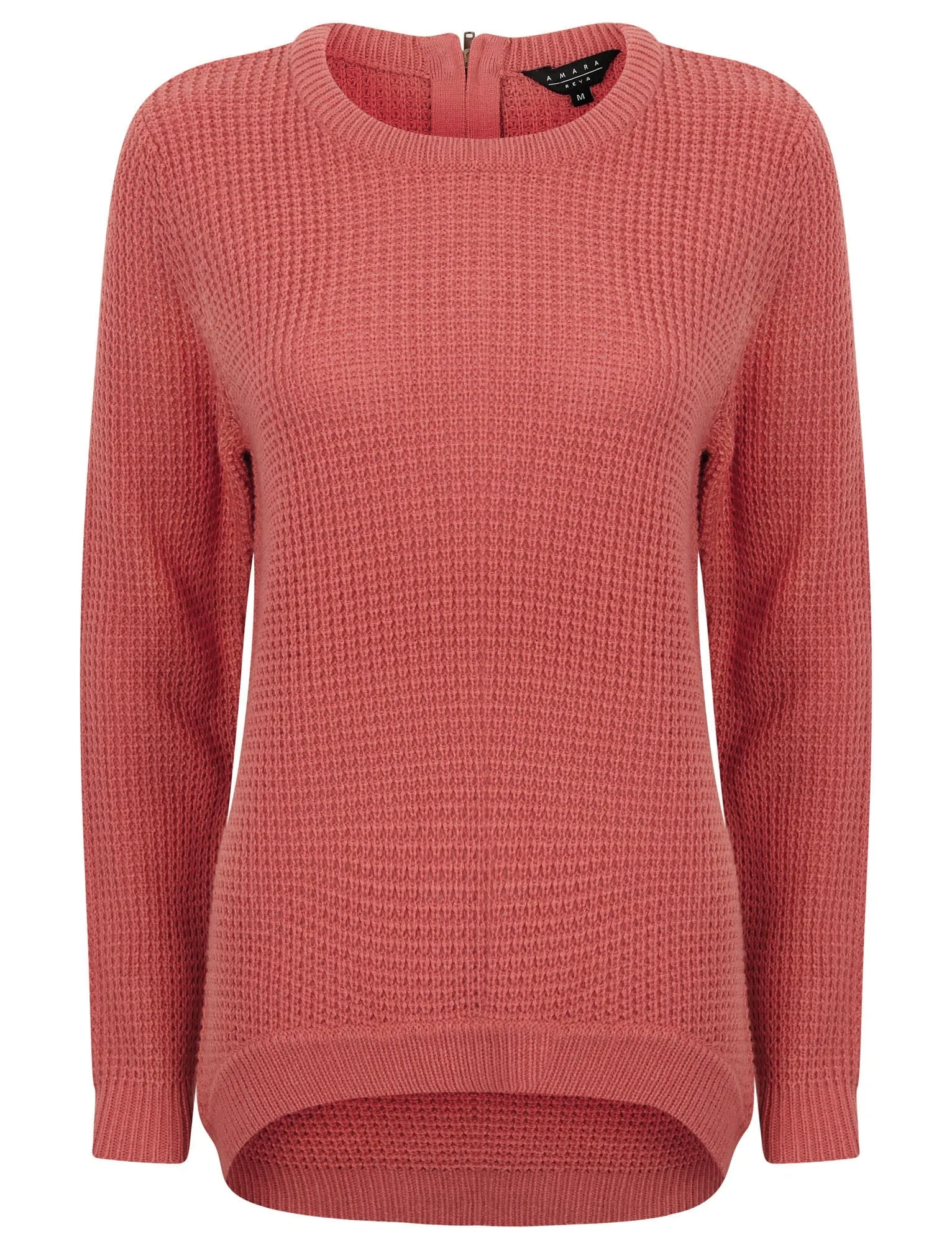 Ar Hockney Crew Neck Jumper with Curved Hem in Canyon Rose - Amara Reya sold by Tokyo Laundry product image thumbnail 4