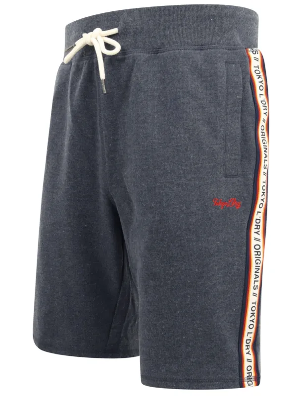 Malibu Surf Jogger Shorts with Tape Detail In Mood Indigo Marl - Tokyo Laundry sold by Tokyo Laundry