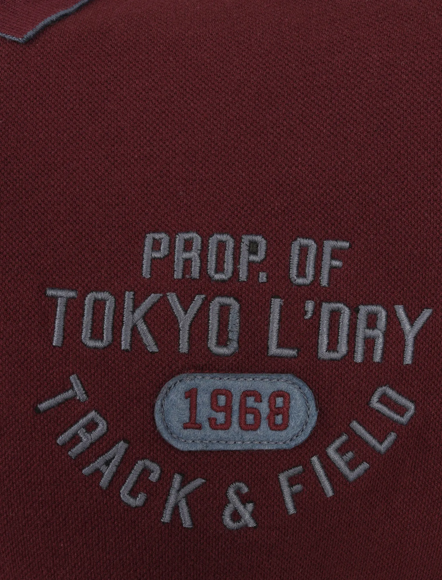 Kaikoura 2 Applique Cotton Pique Polo Shirt in Winetasting - Tokyo Laundry sold by Tokyo Laundry product image thumbnail 3