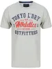 Cloud Motif Microstripe Cotton Jersey T-Shirt In Light Grey - Tokyo Laundry sold by Tokyo Laundry