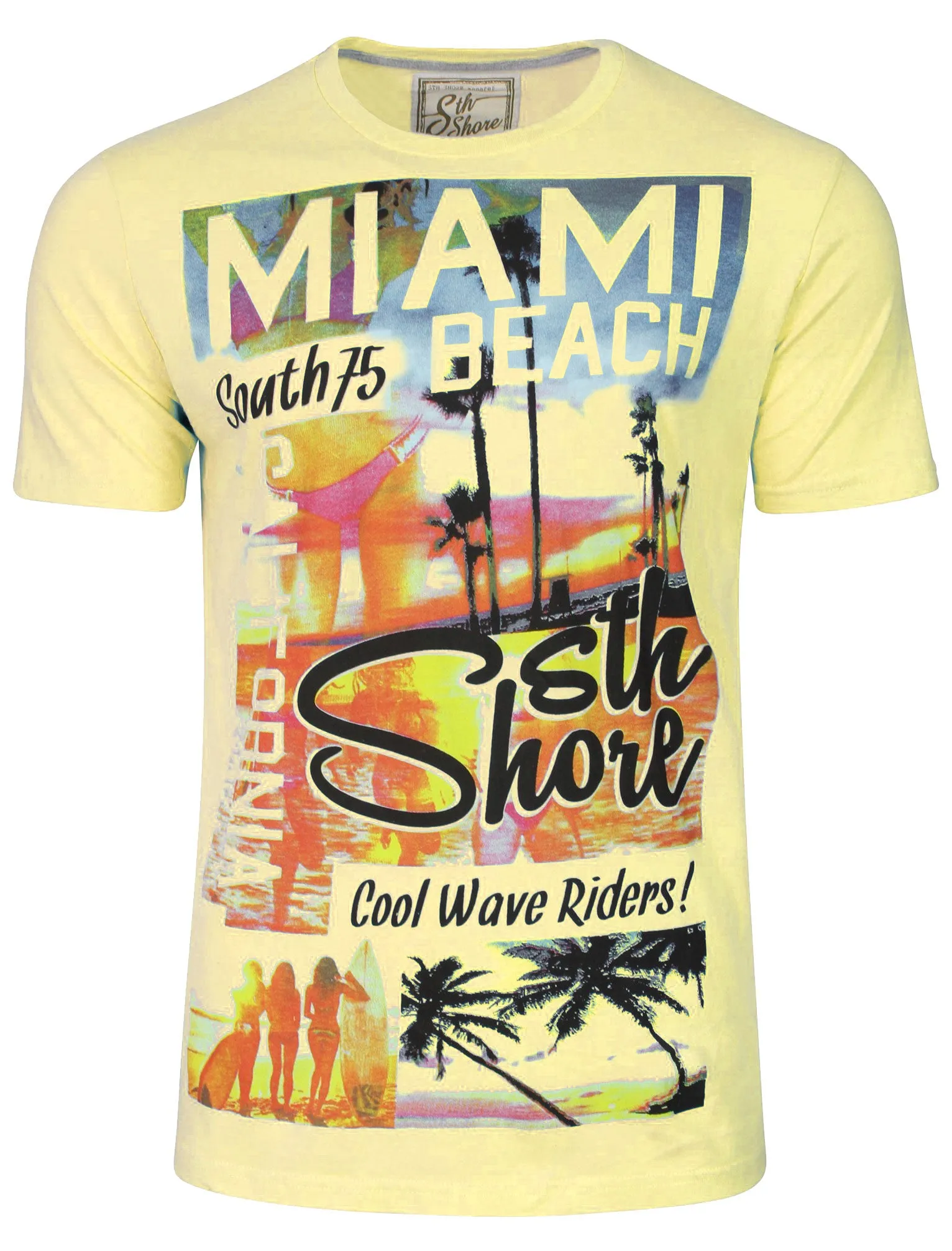 Miami Wave Jersey T-Shirt in Buttermilk - Sth Shore sold by Tokyo Laundry