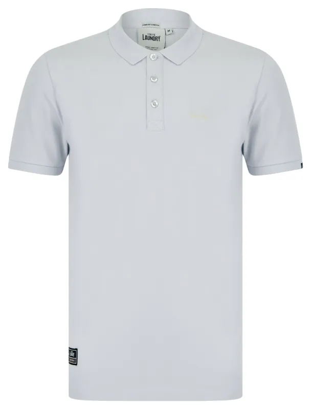 Mortimer 2 Signature Cotton Pique Polo Shirt in Pale Blue - Tokyo Laundry made by Tokyo Laundry