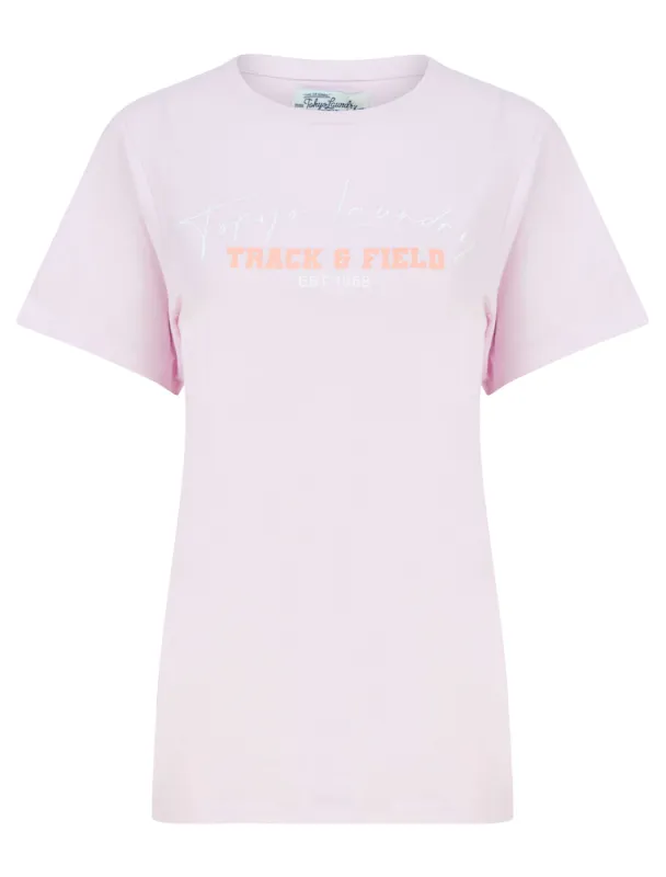 Track Motif Cotton Jersey T-Shirt in Lavender Fog - Tokyo Laundry sold by Tokyo Laundry