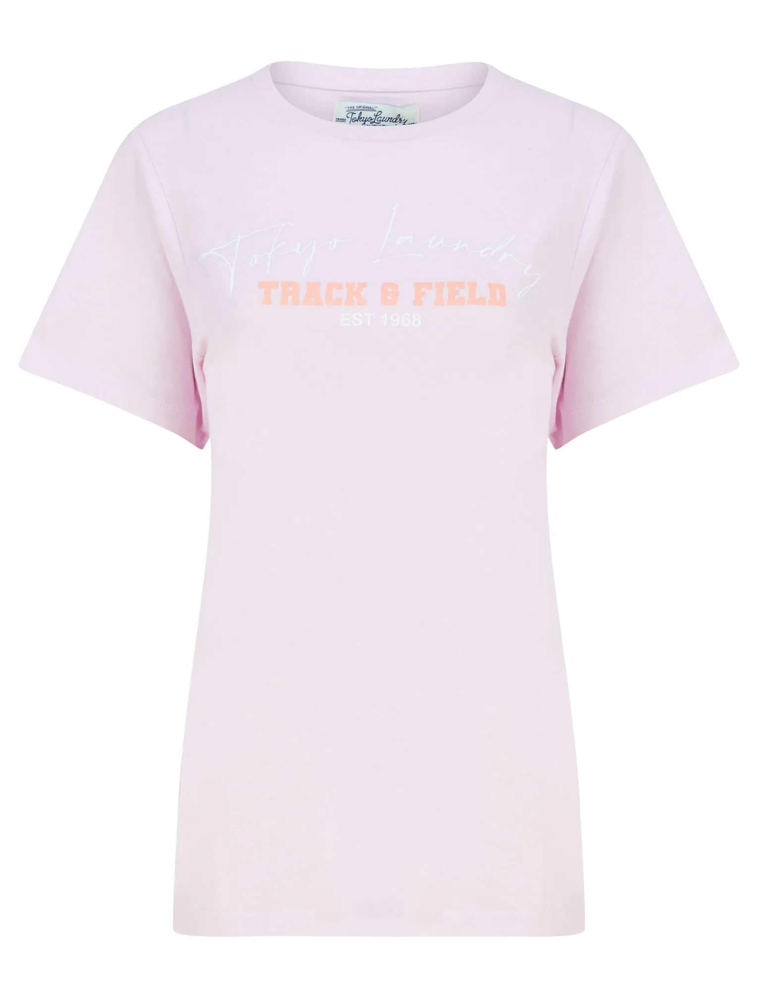 Track Motif Cotton Jersey T-Shirt in Lavender Fog - Tokyo Laundry sold by Tokyo Laundry